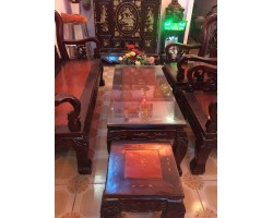 Bộ salon gỗ chàm mặt gõ đỏ